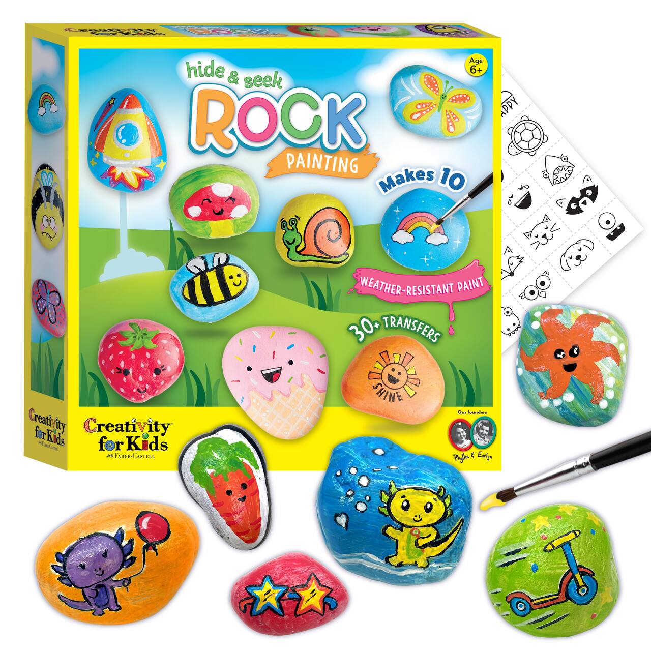 12 Pack: Faber-Castell® Creativity for Kids® Hide & Seek Rock Painting Kit